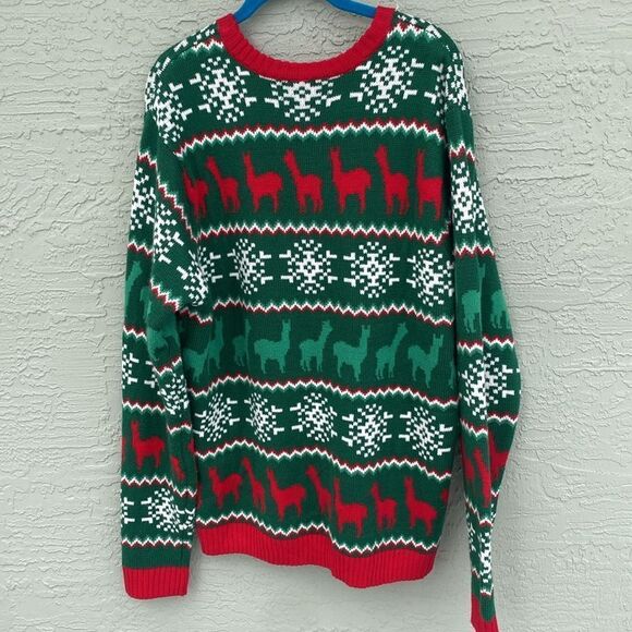 33 Degrees Sz XL Llama 3D Red Ugly & Cute Christmas Sweater - Picture 9 of 12